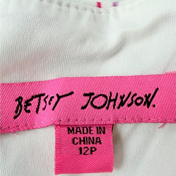 BETSEY JOHNSON Floral Mini Dress Ruffle Hem Fit & Flare - Picture 8 of 8